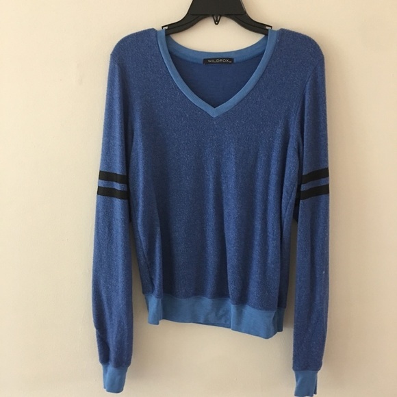 Wildfox | Essential Stripe V Neck Striped Pullover - Picture 3 of 7